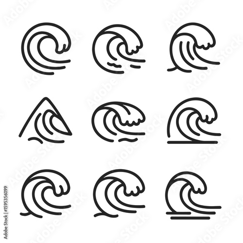 Peeling closeout isolated icon letters any labels vector collection wave no