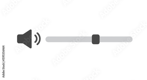 Audio control interface illustration displaying sound adjustment and volume settings