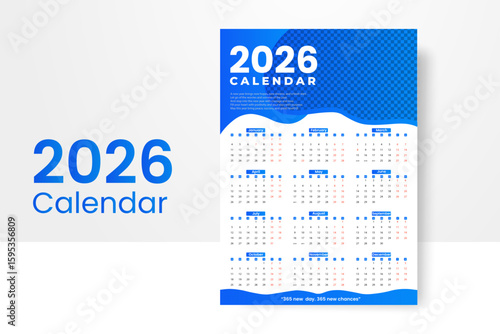 Minimal Calendar Design , For Your Business , Calendar Design 2026., Gradient Calendar Design