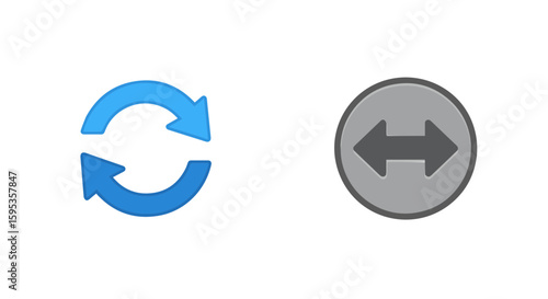 Conceptual Illustration of Synchronization and Directional Guidance on White Background