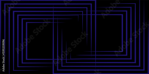 Abstract Design Featuring Concentric Rectangles in Dark and Blue Tones.vector illustration, banner, bussines