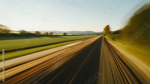 Road extends distance motion trail blur images