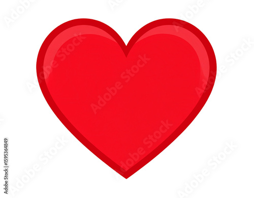 Free Download Flat Minimalist Red Heart Symbol – Vector Style PNG on Transparent Background - GFXLoad