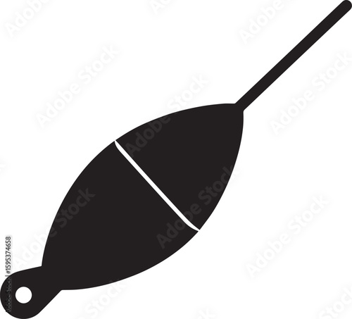 Fishing Float Silhouette Vector Format – Black Fishing Equipment Illustration