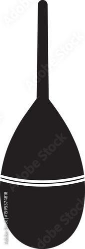 Fishing Float Silhouette Vector Format – Black Fishing Equipment Illustration