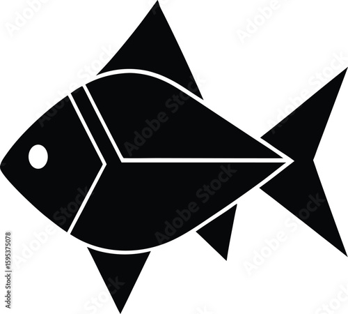 Tetra Silhouette Vector Art Illustration
