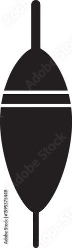 Fishing Float Silhouette Vector Format – Black Fishing Equipment Illustration
