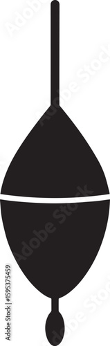 Fishing Float Silhouette Vector Format – Black Fishing Equipment Illustration