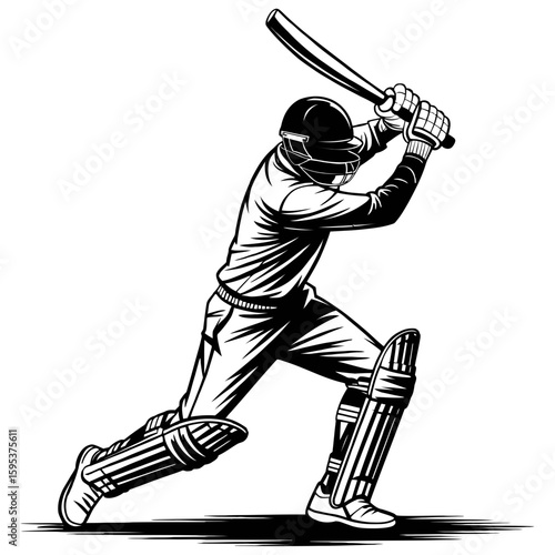 Cricket player ready to strike
