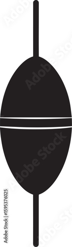 Fishing Float Silhouette Vector Format – Black Fishing Equipment Illustration