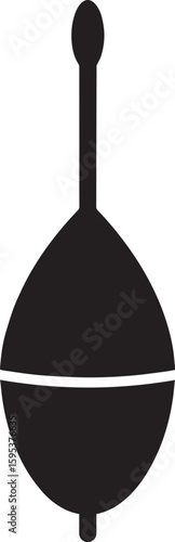 Fishing Float Silhouette Vector Format – Black Fishing Equipment Illustration