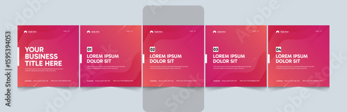 Creative carousel template for social media post. Modern Editable Business Carousel Template for LinkedIn & Instagram.
