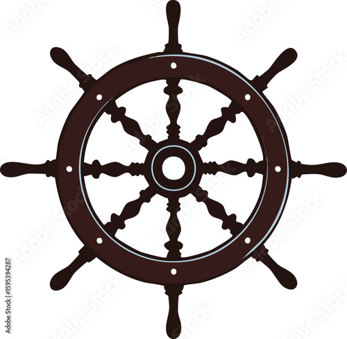 ship wheel helm stencil icon silhouette vector illustration.outline, ship, wheel, illustration, shape, design, vector, sea, cut out, driving, graphic, icon set, navigation, shipping, silhouette, 