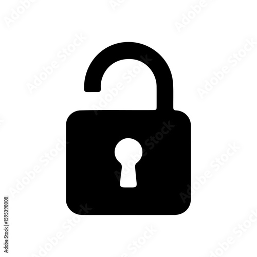 Open padlock icon symbolizing security and access
