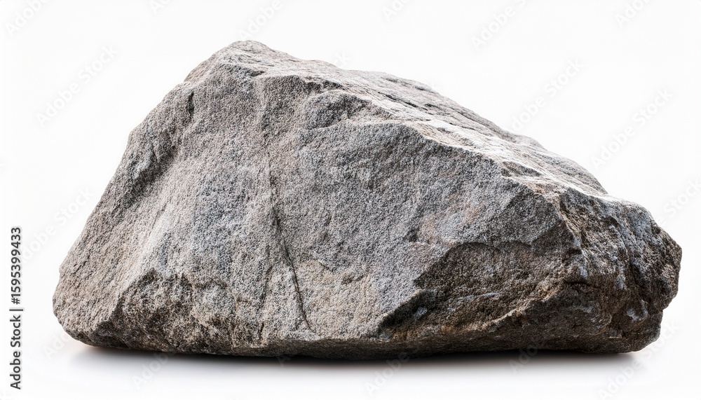Fototapeta premium big granite rock stone isolated on white