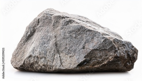 big granite rock stone isolated on white