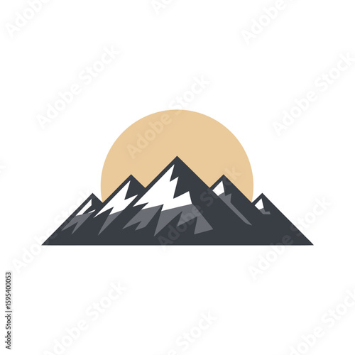 Mountain landscape icon vector logo business template