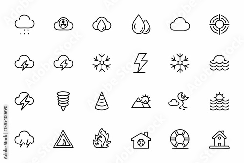 A natural hazard bundle ideal for emergency kits, disaster preparedness guides, climate awareness tools, and environmental safety apps