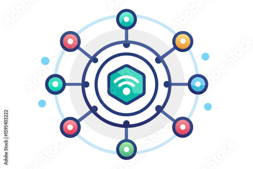 Circular formation connected smart network nodes