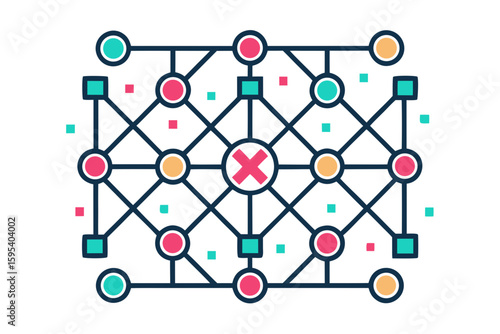 Net Pattern With Circuit Line Cross Links  