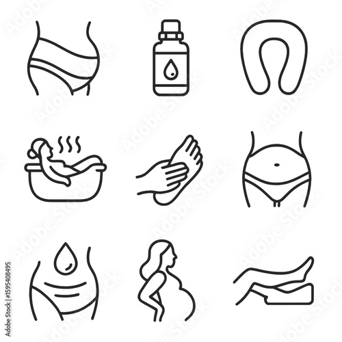 Icon characters mask icons prenatal bubbles spaced leg numbers vector punctuation care