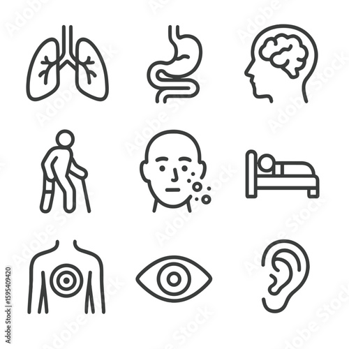 Health issue pattern any uniform vector chinese transparent survey modern icon cyrillic