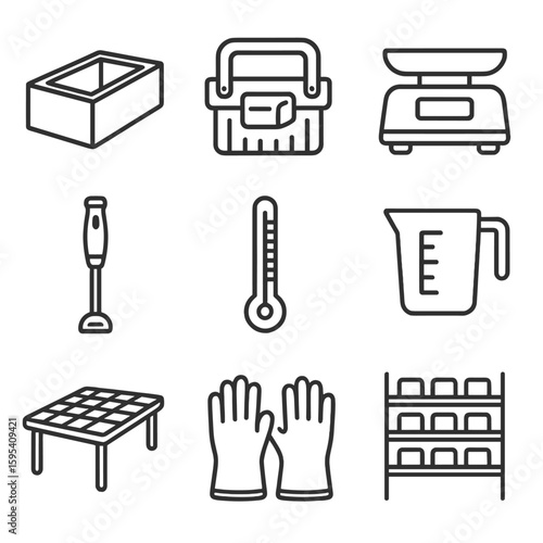 Soap any isolated no making speech labels tools per rack mixer vector