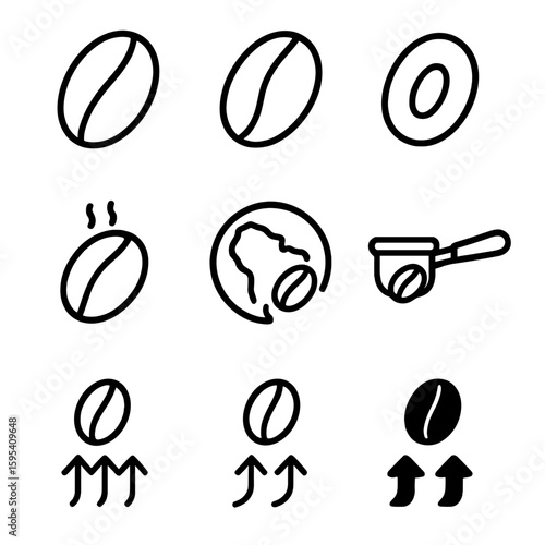 Roast per light modern icon coffee green speech vector bean icons no