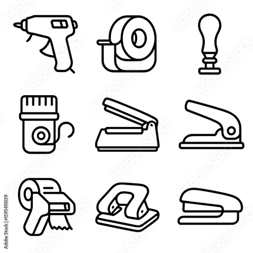 Tools numbers diy press icon cyrillic set speech vector transparent no uniform