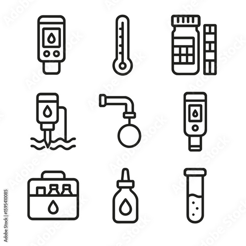 Isolated bottle bubbles text tool vector quality characters aquaponics icons no icon