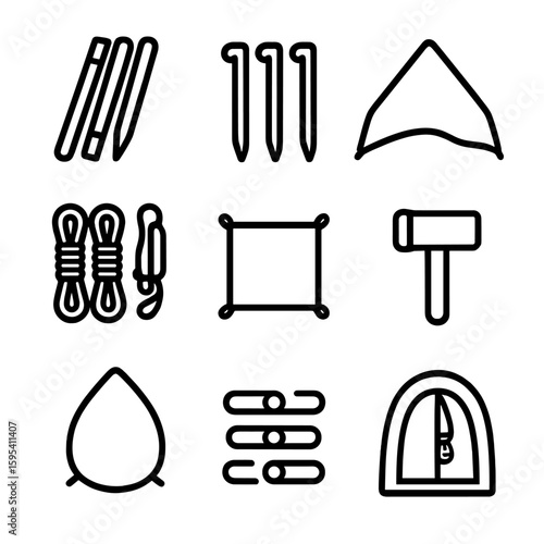 Tent vector setup punctuation icon icons emojis no spaced per tarp cyrillic