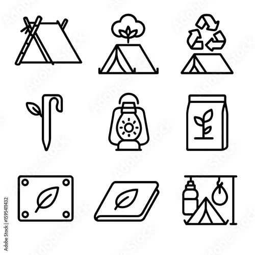 Bubbles emojis no icons grid icon cotton solar eco tent tarp vector