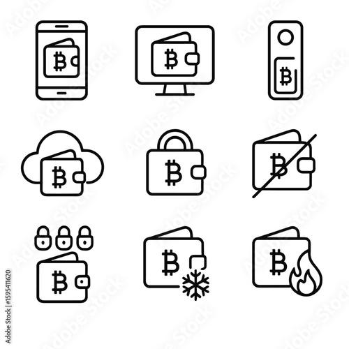Fintech numbers vector letters text icons icon punctuation labels transparent wallet