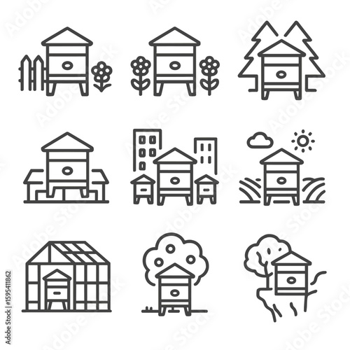 Numbers bubbles punctuation vector speech no captions isolated beehive set per icon