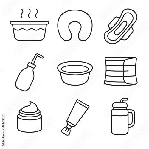 Cream bottle icon hydration soothing icons vector care maternity balm postpartum nursing