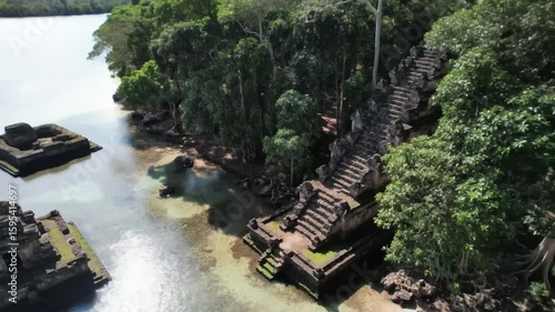 Exploring the submerged ruins of Nan Madol a lost city rising from the ocean s embrace with intricate stone stairs and