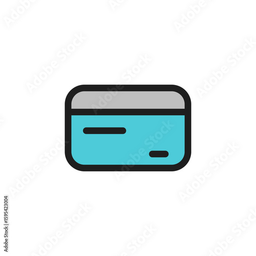 credit card icon is designed in a visually appealing and easily recognizable style. It’s suitable for various visual needs such as apps, digital media, or other graphic design projects