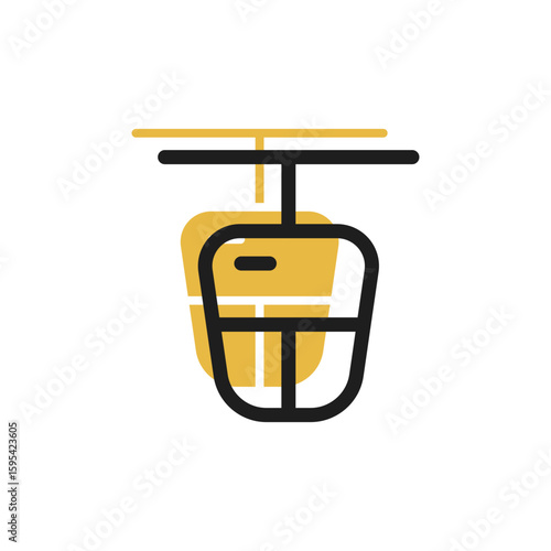 cable car icon is designed in a visually appealing and easily recognizable style. It’s suitable for various visual needs such as apps, digital media, or other graphic design projects