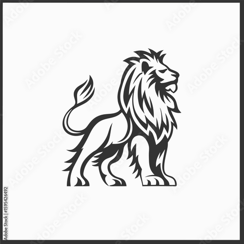 A wild tribal lion and horse vector art illustration for a tattoo or logo design