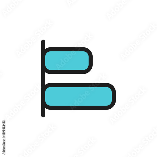align icon is designed in a visually appealing and easily recognizable style. It’s suitable for various visual needs such as apps, digital media, or other graphic design projects