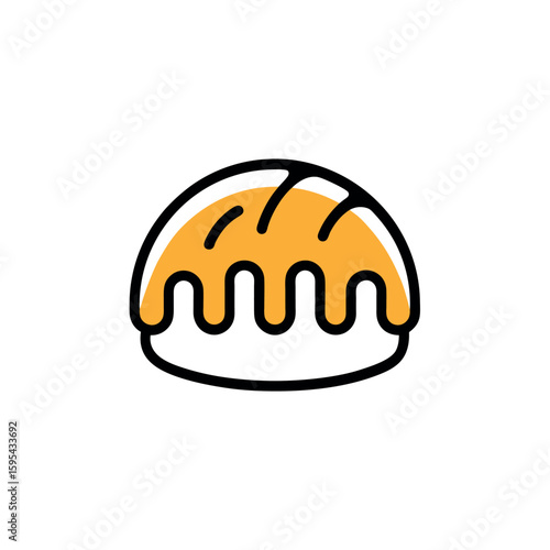 Honey Drizzle Over Pastry Illustration for Natural Sweetener Food Concept