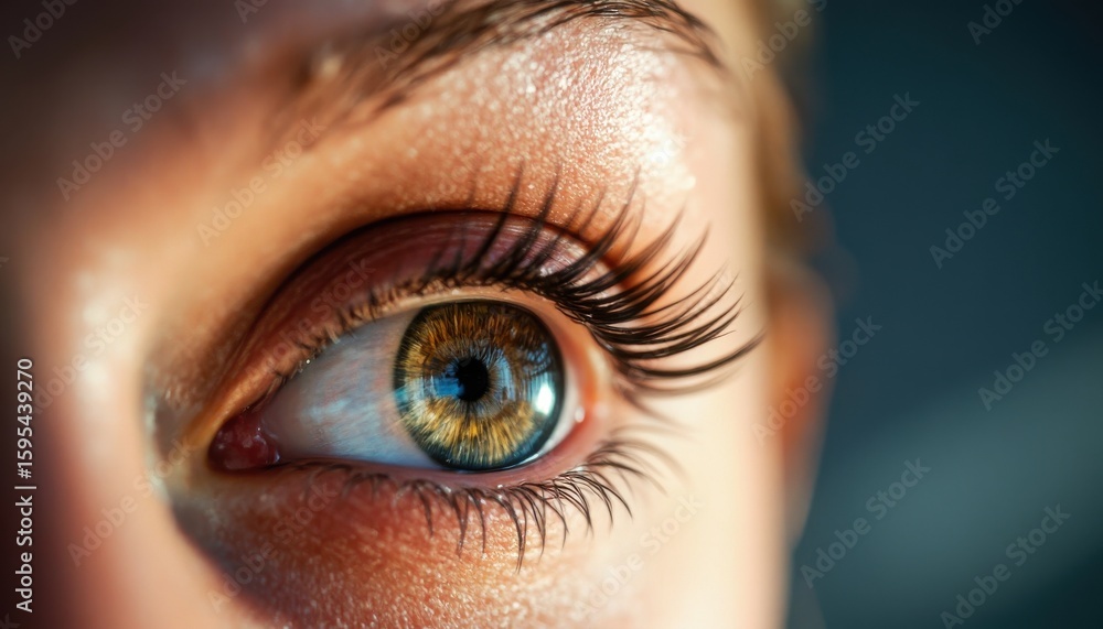 Fototapeta premium Captivating eye close-up studio photography soft lighting macro perspective visual detail exploration