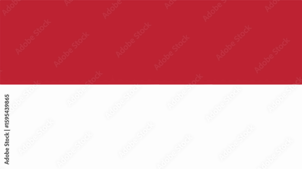 Obraz premium Red and white horizontal flag design simple