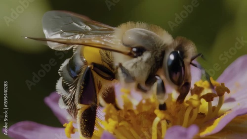 Bee Pollinating Flower