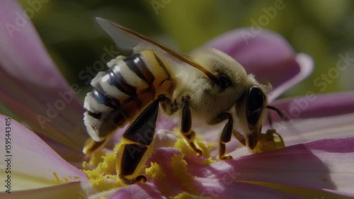 Bee Pollinating Flower