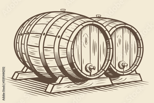  rustic, wooden, oak barrel, weathered, antique, vintage, whiskey, bourbon, beer, keg, distillery, cellar, sepia tones, textured, vignette, detailed, high resolution