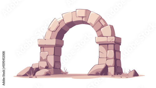 Ancient Ruins Stone Archway Historic Architecture for Adobe Stock Photos