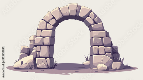 Ancient Ruins Stone Archway Historic Architecture for Adobe Stock Photos
