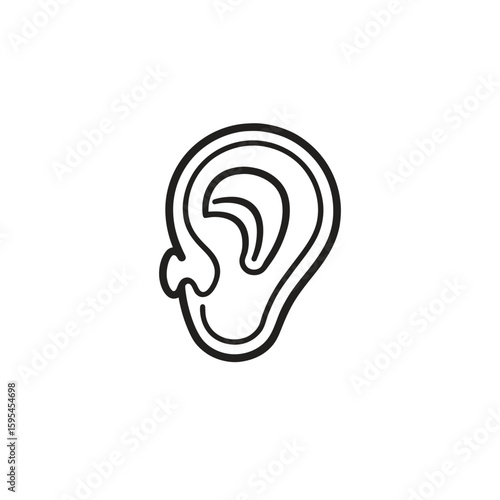 Outline ear lap vector icon design