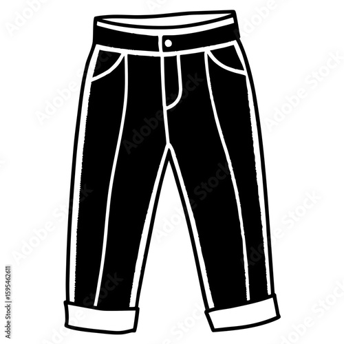 Hand-drawn style pants vector